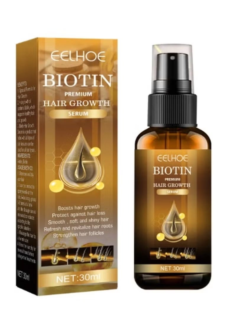 EELHOE Hair Growth Spray, Biotin Thickening Herbal Serum, Anti-hair Loss Hair Care Oil, Fast Hair Growth Biotin Herbal Serum For Thicker Longer And Stronger Hair, (1pc 30ml) - Image 1